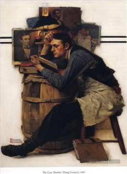 Norman Rockwell Painting - joven abogado normando rockwell